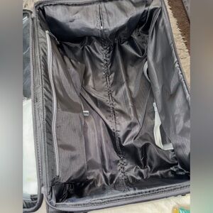 Sleek Gray Travel Suitcase